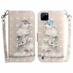 For OPPO Realme C21Y 3D Colored Horizontal Flip Leather Phone Case(Squirrels)