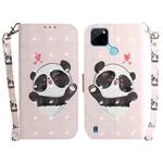 For OPPO Realme C21Y 3D Colored Horizontal Flip Leather Phone Case(Heart Panda)