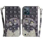 For OPPO Realme C31 3D Colored Horizontal Flip Leather Phone Case(Hug Cat)