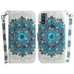 For Motorola Moto G Pure 3D Colored Horizontal Flip Leather Phone Case(Peacock Wreath)