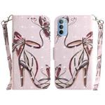 For Motorola Moto G31 / G41 3D Colored Horizontal Flip Leather Phone Case(Butterfly High-heeled)