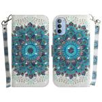 For Motorola Moto G31 / G41 3D Colored Horizontal Flip Leather Phone Case(Peacock Wreath)