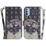 For Motorola Moto G31 / G41 3D Colored Horizontal Flip Leather Phone Case(Hug Cat)