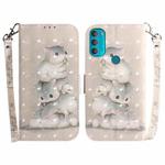 For Motorola Moto G71 3D Colored Horizontal Flip Leather Phone Case(Squirrels)