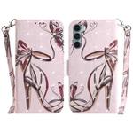 For Motorola Moto G200 5G / Edge S30 3D Colored Horizontal Flip Leather Phone Case(Butterfly High-heeled)