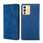 For vivo S12 / V23 5G Skin Feel Magnetic Horizontal Flip Leather Phone Case(Blue)