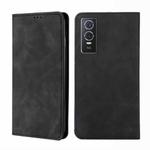 For vivo Y76s / Y74s Skin Feel Magnetic Horizontal Flip Leather Phone Case(Black)