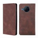 For Nokia X100 Skin Feel Magnetic Horizontal Flip Leather Phone Case(Dark Brown)