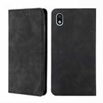 For Sony Xperia Ace III Skin Feel Magnetic Horizontal Flip Leather Phone Case(Black)