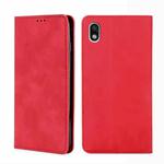 For Sony Xperia Ace III Skin Feel Magnetic Horizontal Flip Leather Phone Case(Red)