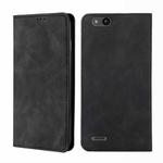 For ZTE Tempo X / Vantage Z839 / N9137 Skin Feel Magnetic Flip Leather Phone Case(Black)