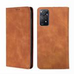 For Xiaomi Redmi Note 11 Pro 4G/5G Global Skin Feel Magnetic Flip Leather Phone Case(Light Brown)