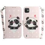 For Wiko Y82 3D Colored Horizontal Flip Leather Phone Case(Heart Panda)