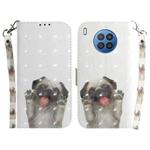 For Huawei nova 8i / Honor 50 3D Colored Horizontal Flip Leather Phone Case(Pug)