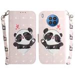 For Huawei nova 8i / Honor 50 3D Colored Horizontal Flip Leather Phone Case(Heart Panda)
