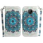 For Nokia G300 3D Colored Horizontal Flip Leather Phone Case(Peacock Wreath)