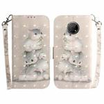 For Nokia G300 3D Colored Horizontal Flip Leather Phone Case(Squirrels)