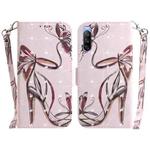For Sony Xperia 10 III 3D Colored Horizontal Flip Leather Phone Case(Butterfly High-heeled)