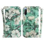 For Sony Xperia 10 III 3D Colored Horizontal Flip Leather Phone Case(Watercolor Flower)