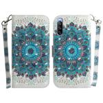 For Sony Xperia 10 III 3D Colored Horizontal Flip Leather Phone Case(Peacock Wreath)
