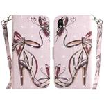 For Sony Xperia Ace III 3D Colored Horizontal Flip Leather Phone Case(Butterfly High-heeled)