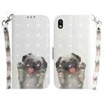 For Sony Xperia Ace III 3D Colored Horizontal Flip Leather Phone Case(Pug)