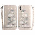 For Sony Xperia Ace III 3D Colored Horizontal Flip Leather Phone Case(Squirrels)