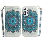 For Samsung Galaxy A53 5G 3D Colored Horizontal Flip Leather Phone Case(Peacock Wreath)