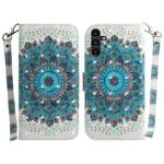 For Samsung Galaxy A13 5G 3D Colored Horizontal Flip Leather Phone Case(Peacock Wreath)