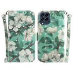 For Samsung Galaxy M53 5G 3D Colored Horizontal Flip Leather Phone Case(Watercolor Flower)