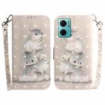 For Xiaomi Redmi Note 11E / Redmi 10 5G 3D Colored Horizontal Flip Leather Phone Case(Squirrels)