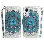 For Xiaomi 12 Lite 3D Colored Horizontal Flip Leather Phone Case(Peacock Wreath)