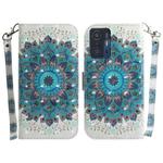 For Xiaomi 11T / 11T Pro 3D Colored Horizontal Flip Leather Phone Case(Peacock Wreath)