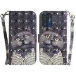 For Xiaomi 11T / 11T Pro 3D Colored Horizontal Flip Leather Phone Case(Hug Cat)
