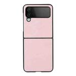 For Samsung Galaxy Z Flip4 Cowhide Texture PU Phone Case(Pink)