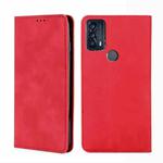 For TCL 20B-6159K Skin Feel Magnetic Horizontal Flip Leather Phone Case(Red)