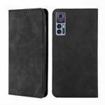 For TCL 30 5G / 30+ 5G Skin Feel Magnetic Horizontal Flip Leather Phone Case(Black)