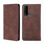 For TCL 30 V 5G-T781S Skin Feel Magnetic Horizontal Flip Leather Phone Case(Dark Brown)