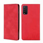 For TCL 205 Skin Feel Magnetic Horizontal Flip Leather Phone Case(Red)