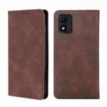 For Alcatel 1B 2022 Skin Feel Magnetic Horizontal Flip Leather Phone Case(Dark Brown)