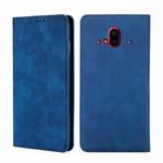 For Fujitsu Arrows F-52B Skin Feel Magnetic Horizontal Flip Leather Phone Case(Blue)