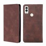 For Kyocera Android One S9-KC S304 / Digno Sanga Edition Skin Feel Magnetic Horizontal Flip Leather Phone Case(Dark Brown)