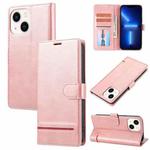 For iPhone 13 Classic Wallet Flip Leather Phone Case(Pink)