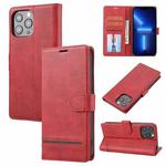 For iPhone 13 Pro Classic Wallet Flip Leather Phone Case (Red)