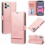 For iPhone 11 Pro Max Classic Wallet Flip Leather Phone Case (Pink)
