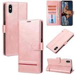 For iPhone XS Max Classic Wallet Flip Leather Phone Case(Pink)