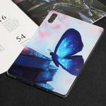 For Lenovo Pad Pro Painted TPU Tablet Case(Blue Butterfly)