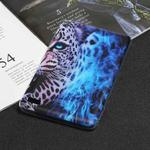 For Amazon Kindle Fire 7 2019 / 2017 Painted TPU Tablet Case(Blue Leopard)