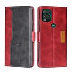 For Motorola Moto G Stylus 2022 Contrast Color Side Buckle Leather Phone Case(Red + Black)