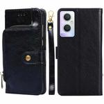 For OPPO A95 5G Zipper Bag Leather Phone Case(Black)